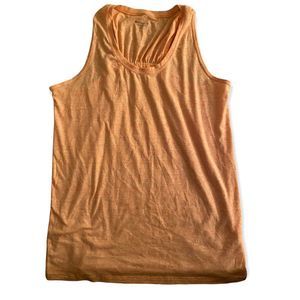Athleta Sleeveless Orange Heather Workout Tank-Size Medium